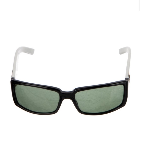 Gucci Black and White Sunglasses with Gold Accent Interlocking G - Picture 3 of 6